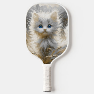 Wertvoll White Kitten Pickleball Schläger