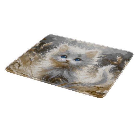 Wertvoll White Kitten Schneidebrett (Ecke)