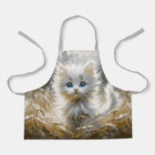 Wertvoll White Kitten Schürze (Vorderseite)