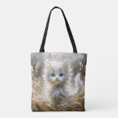 Wertvoll White Kitten Tasche (Rückseite)