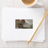 Wertvoll White Kitty Adressaufkleber (Insitu)