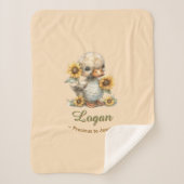 Wertvoll zu Jesus Personalisiert Babyname Duck Sherpadecke (Vorderseite)