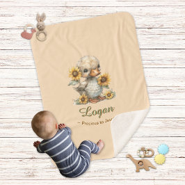 Wertvoll zu Jesus Personalisiert Babyname Duck Sherpadecke