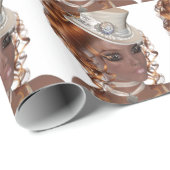 Wertvolle afrikanische amerikanische Frau Geschenkpapier (Rolleneckpunkt)