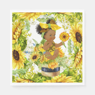 Wertvolle Baby-Sonnenblume-Party-Waren Serviette