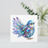 Wertvolle Bling Birds-Thema Einladung (Stehend Vorderseite)