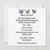 Wertvolle Bling Birds-Thema Einladung (Rückseite)