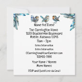 Wertvolle Bling Birds-Thema Einladung (Rückseite)