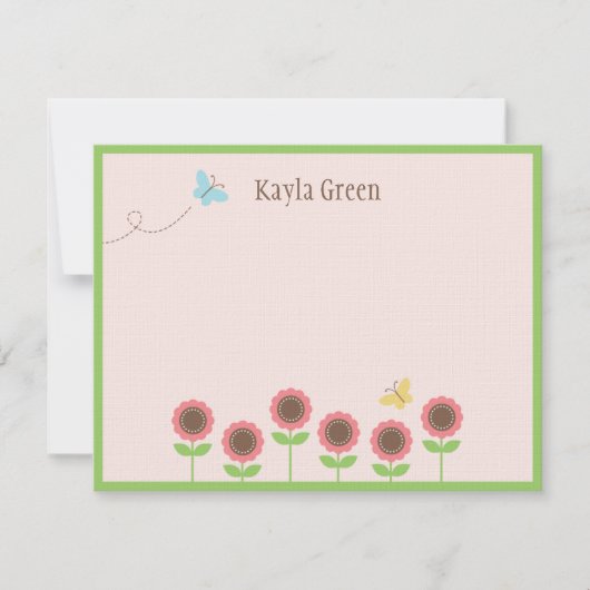 Wertvolle Blooms Flat Dankeschön Karte (Vorderseite)