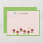 Wertvolle Blooms Flat Dankeschön Karte (Vorne/Hinten)