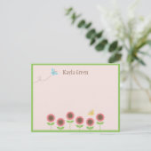 Wertvolle Blooms Flat Dankeschön Karte (Stehend Vorderseite)