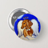 " Wertvolle Dackel Engel Pet Art Buttons" Button (Vorne & Hinten)
