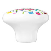 Wertvolle Einhörner-Keramik Keramikknauf (Seitenansicht)