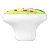 Wertvolle Einhörner-Keramik Keramikknauf (Seitenansicht)