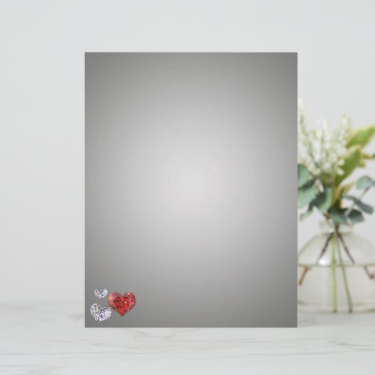 Wertvolle Elegant Diamond Hearts (Stehend Vorderseite)