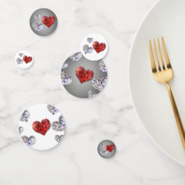Wertvolle Elegant Diamond Hearts Konfetti