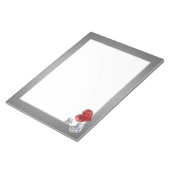 Wertvolle Elegant Diamond Hearts Notizblock (angewinkelt)