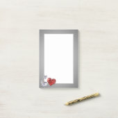 Wertvolle Elegant Diamond Hearts Post-it Klebezettel (Auf Schreibtisch)