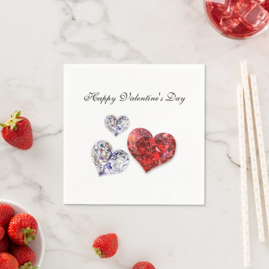 Wertvolle Elegant Diamond Hearts Serviette (Beispiel)