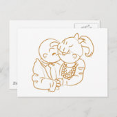 Wertvolle Erinnerungen First Kiss Postkarte (Vorne/Hinten)