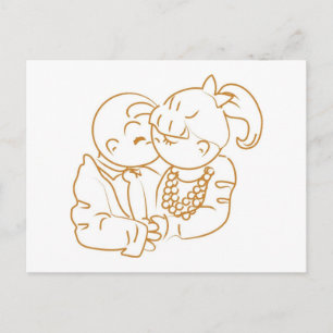 Wertvolle Erinnerungen First Kiss Postkarte