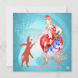 Wertvolle Freundschafts-Hare Princess-Karte Karte