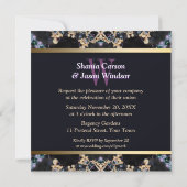 Wertvolle Gemis Monogram Wedding Einladung (Rückseite)