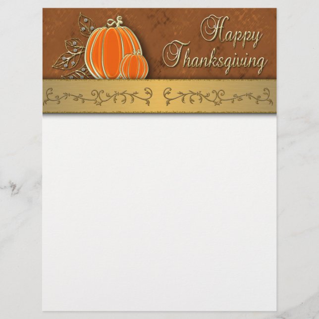 Wertvolle Gold Erntedank Pumpkin-Blätter (Vorderseite)