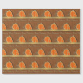 Wertvolle Gold Erntedank Pumpkin-Blätter Geschenkpapier (Flach)