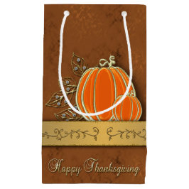 Wertvolle Gold Erntedank Pumpkin-Blätter Kleine Geschenktüte