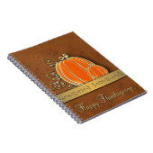 Wertvolle Gold Erntedank Pumpkin-Blätter Notizblock (Rechte Seite)