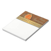 Wertvolle Gold Erntedank Pumpkin-Blätter Notizblock (Rotiert)