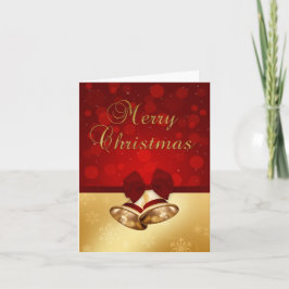 Wertvolle goldene Weihnachtsglocken Feiertagskarte