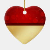 Wertvolle goldene Weihnachtsglocken Keramikornament (Hinten)