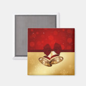 Wertvolle goldene Weihnachtsglocken Magnet (Vorderseite/Rückseite)