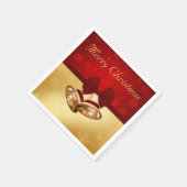 Wertvolle goldene Weihnachtsglocken Serviette (Ecke)