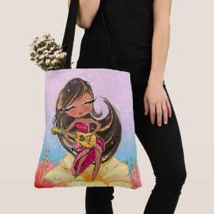 Wertvolle Guitar Girl Tasche Zurück