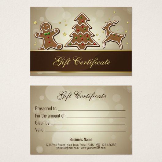 Wertvolle Gutscheinkarte (Vorne & Hinten)