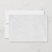 Wertvolle Hochzeit RSVP Karte (Rückseite)