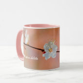Wertvolle japanische Apricot-Blume Tasse (Vorderseite Links)