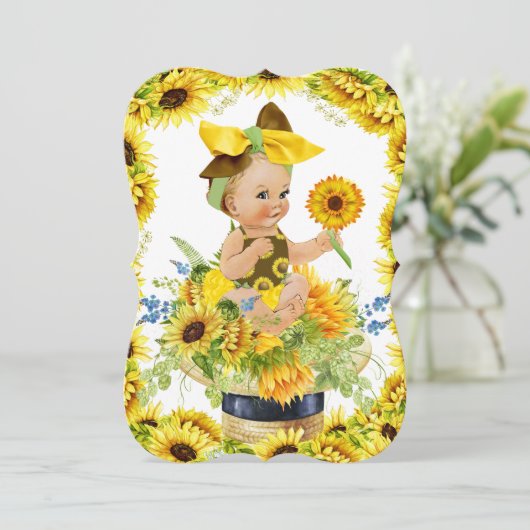 Wertvolle Kinderdusche oder Einladung zum Geburtst (Stehend Vorderseite)