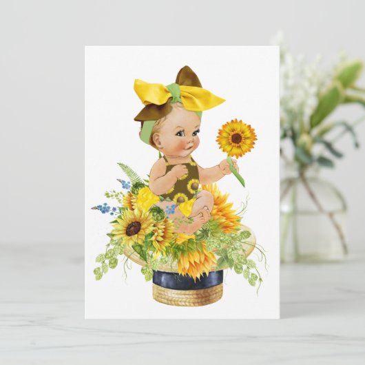 Wertvolle Kinderdusche oder Einladung zum Geburtst (Stehend Vorderseite)