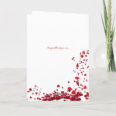 Wertvolle Liebe - Rose - Kissenpaar Dankeskarte (Rückseite)