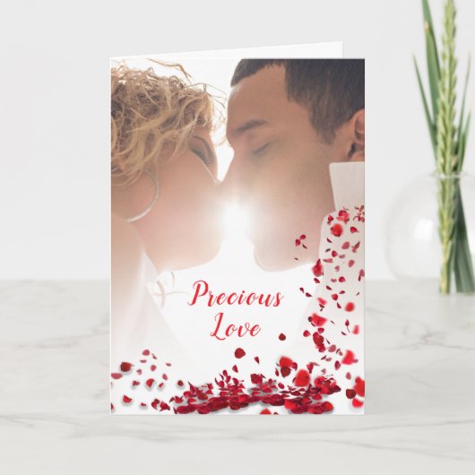 Wertvolle Liebe - Rose - Kissenpaar Dankeskarte (Vorderseite)