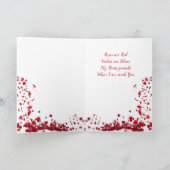 Wertvolle Liebe - Rose - Kissenpaar Dankeskarte (Innenseite)