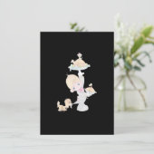 Wertvolle Momente Erntedank Türkei Abendessen Pupp Einladung (Stehend Vorderseite)