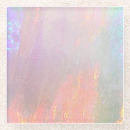 Wertvolle Opal Glasuntersetzer (Vorderseite)