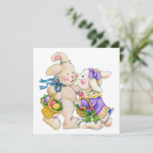 Wertvolle Ostereinladung (Eierjagd?) Einladung (Stehend Vorderseite)