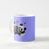 Wertvolle Panda-Herzen Kaffeetasse (Vorderseite Links)