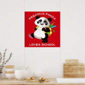 Wertvolle Panda Liebe School Poster (Küche)